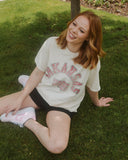 Arkansas Razorbacks Mega Arch Off White Thrifted Tee - shoplivylu