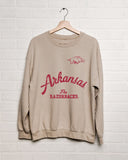Arkansas Razorbacks Quality Sand Thrifted Sweatshirt - shoplivylu