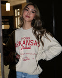 Arkansas Razorbacks Shot Off Sand Thrifted Sweatshirt - shoplivylu