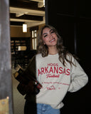 Arkansas Razorbacks Shot Off Sand Thrifted Sweatshirt - shoplivylu