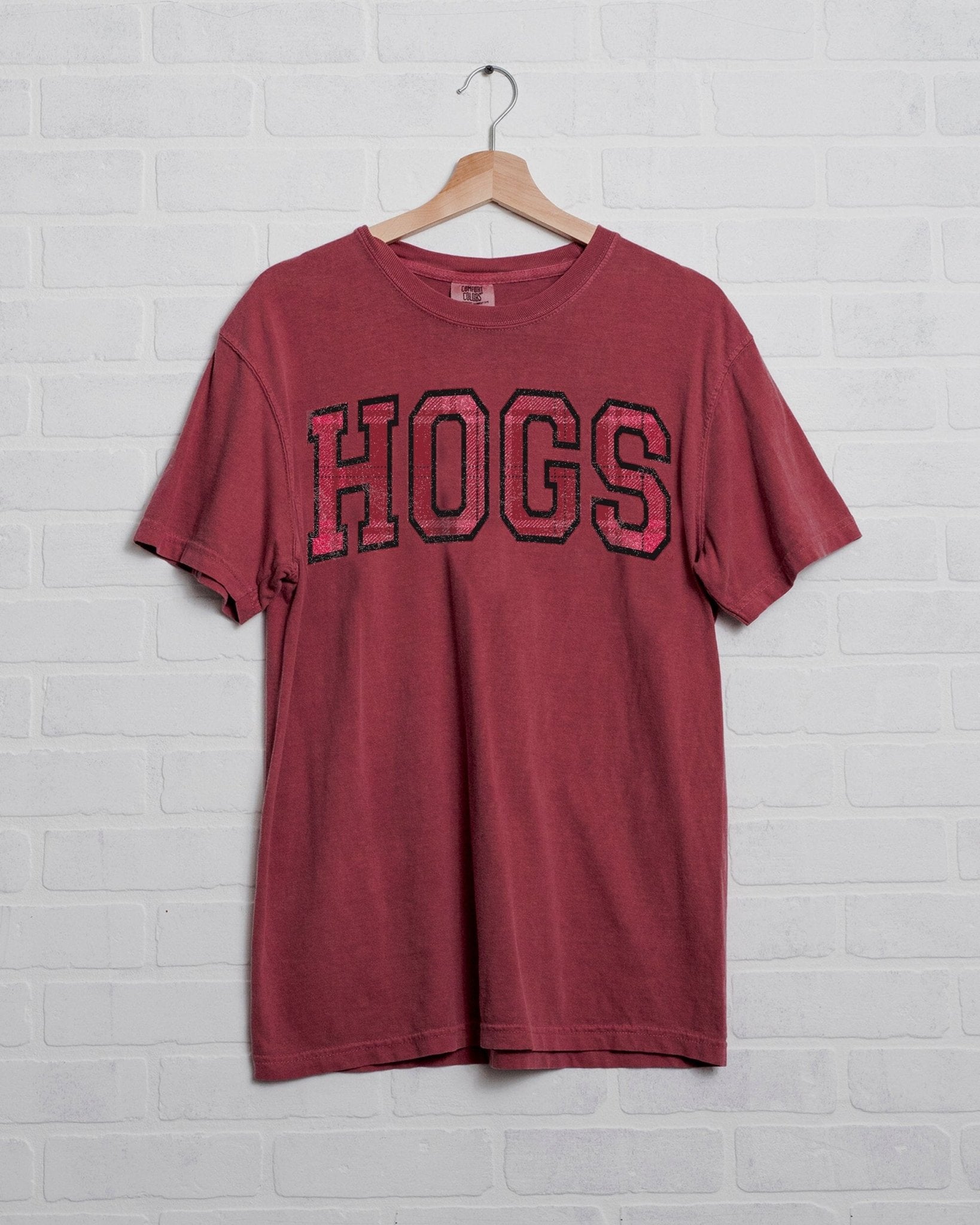 Arkansas Razorbacks Tartan Cardinal Tee - shoplivylu
