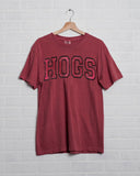 Arkansas Razorbacks Tartan Cardinal Tee - shoplivylu