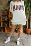 Arkansas Razorbacks Tartan Off White Thrifted Tee