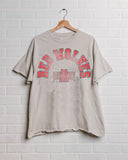 Arkansas State Red Wolves Mega Arch Off White Thrifted Tee - shoplivylu
