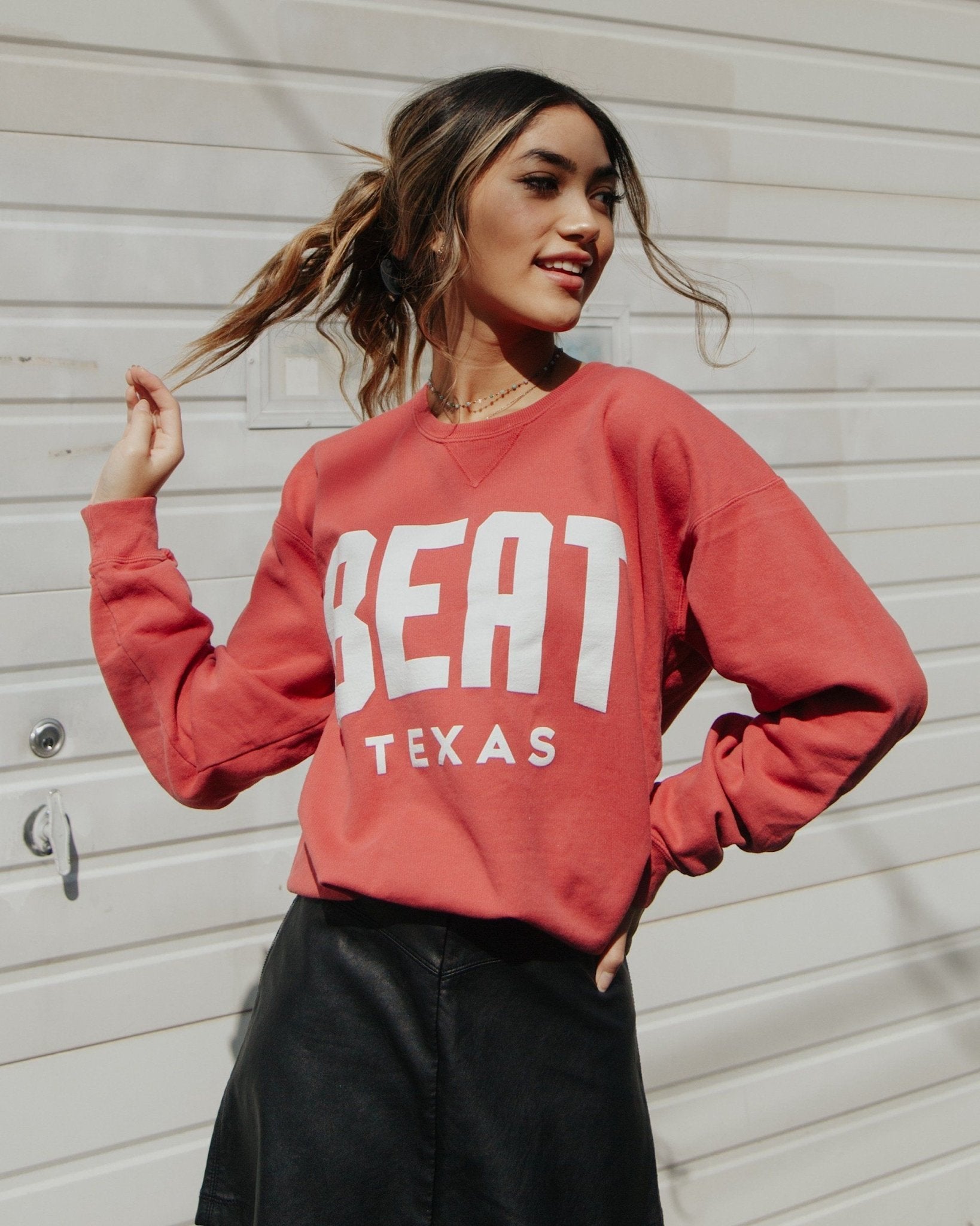 Beat Texas Gault Crimson Sweatshirt - shoplivylu