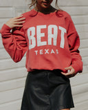 Beat Texas Gault Crimson Sweatshirt - shoplivylu