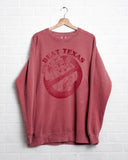 Beat Texas Horn Busters Crimson Sweatshirt - shoplivylu