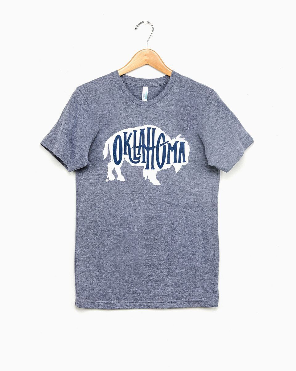 Bison Oklahoma Gray Crew Tee (520326340)