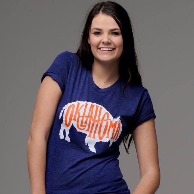 Bison Oklahoma Navy Tee - shoplivylu