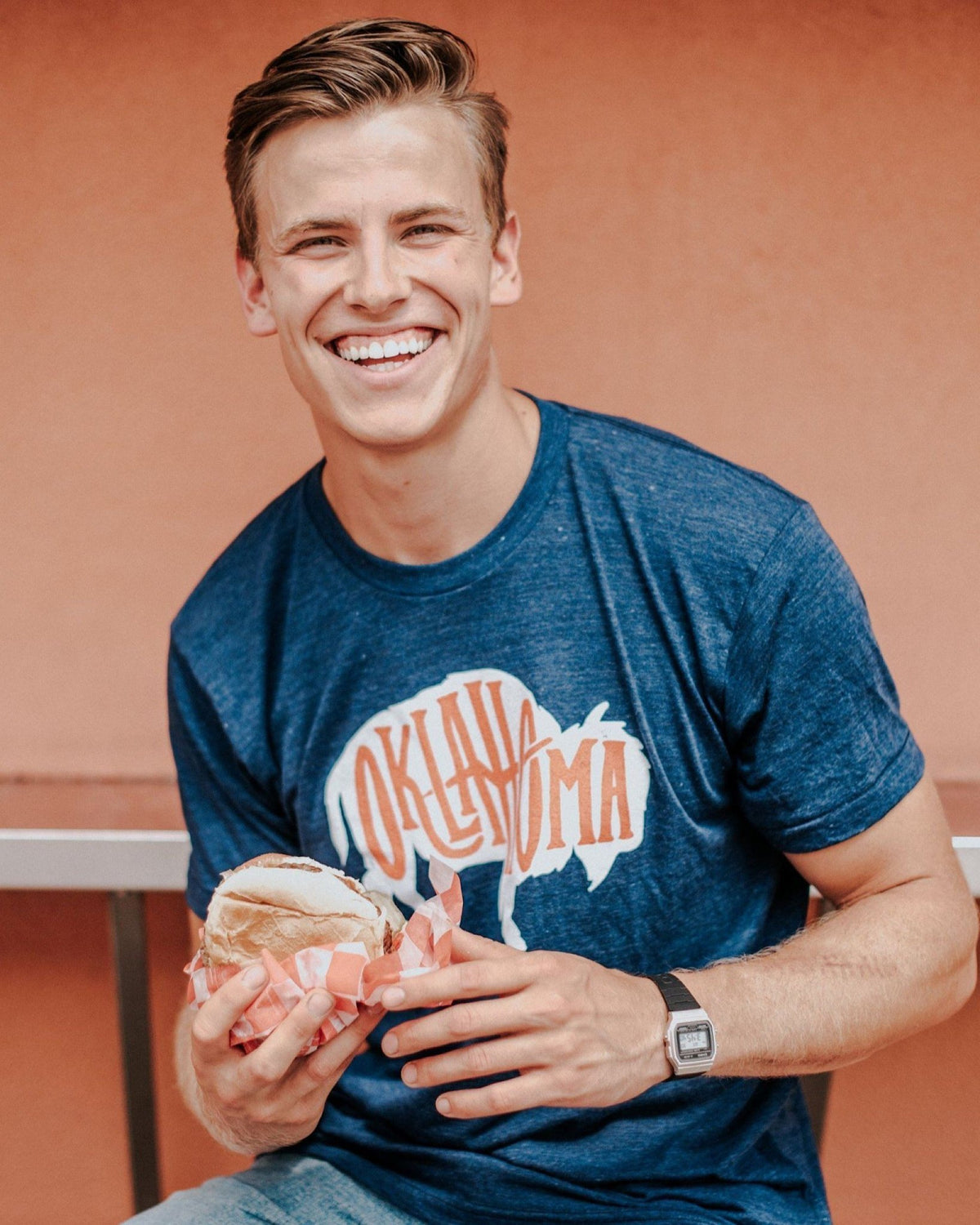 Bison Oklahoma Navy Tee - shoplivylu