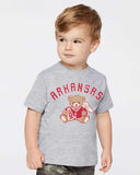 Children's Arkansas Bear Gray Tee - shoplivylu