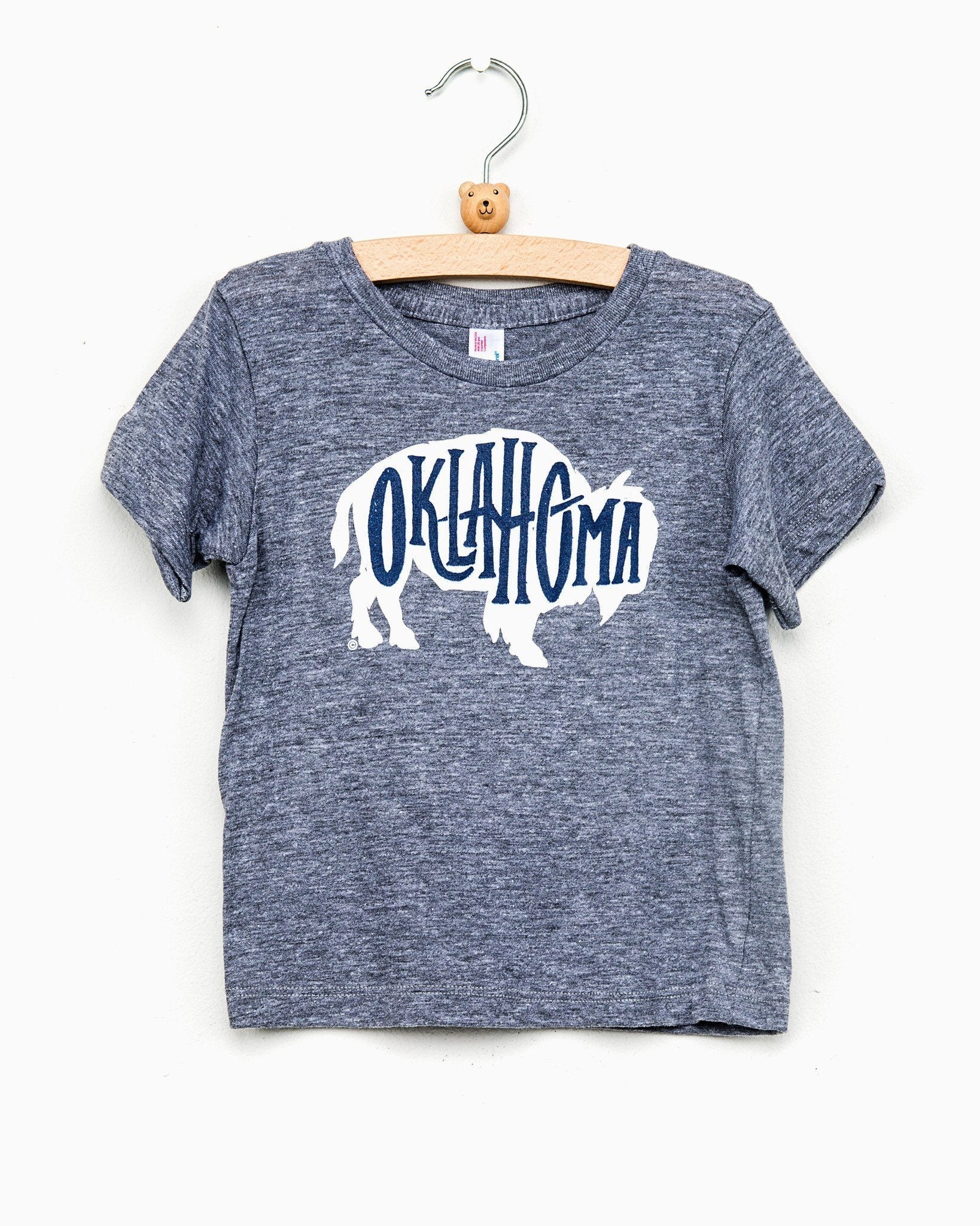 Children's Bison Oklahoma Gray Tee - shoplivylu
 (1892124292)
