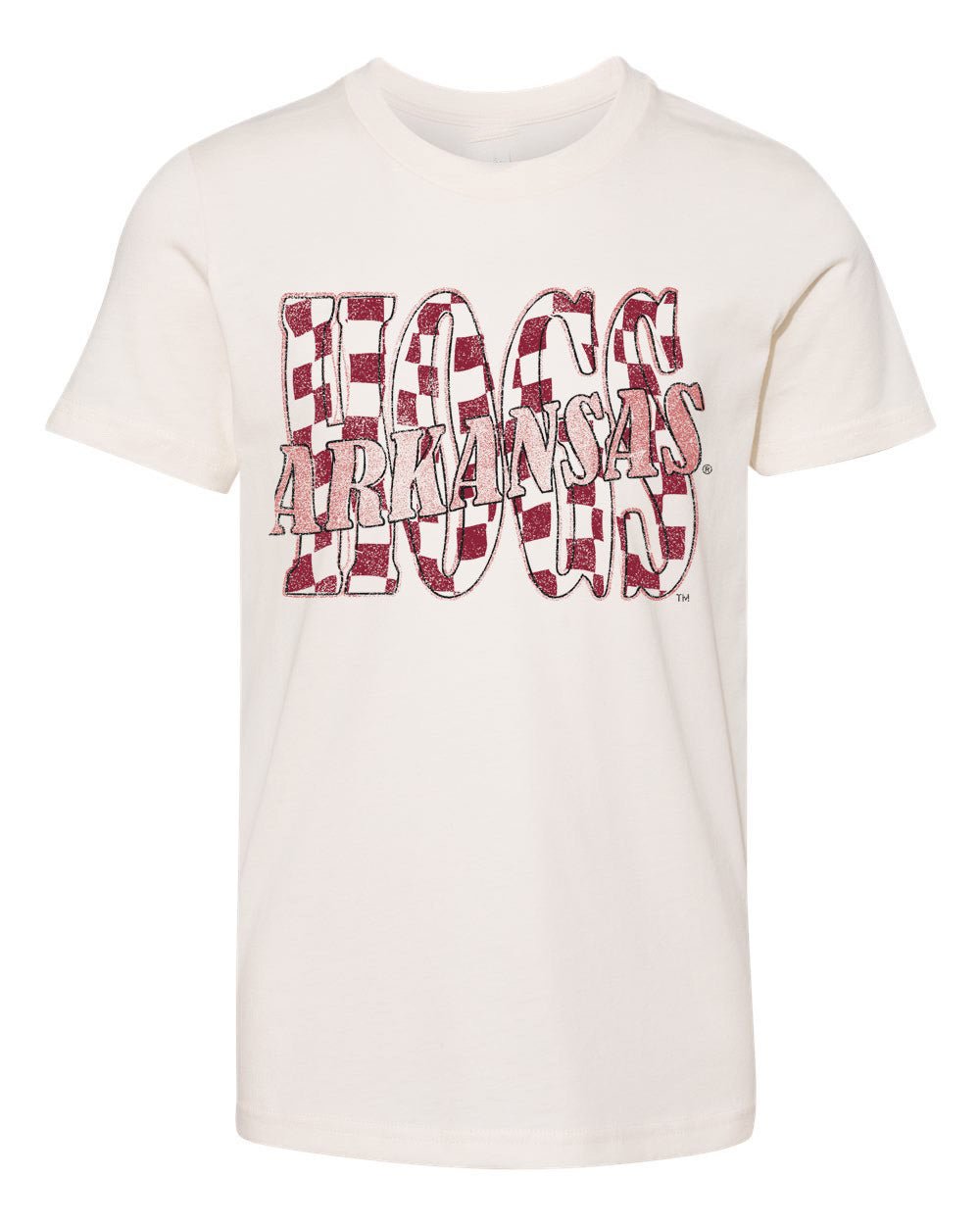 Children's Hogs Twisted Check Oatmeal Tee - shoplivylu
