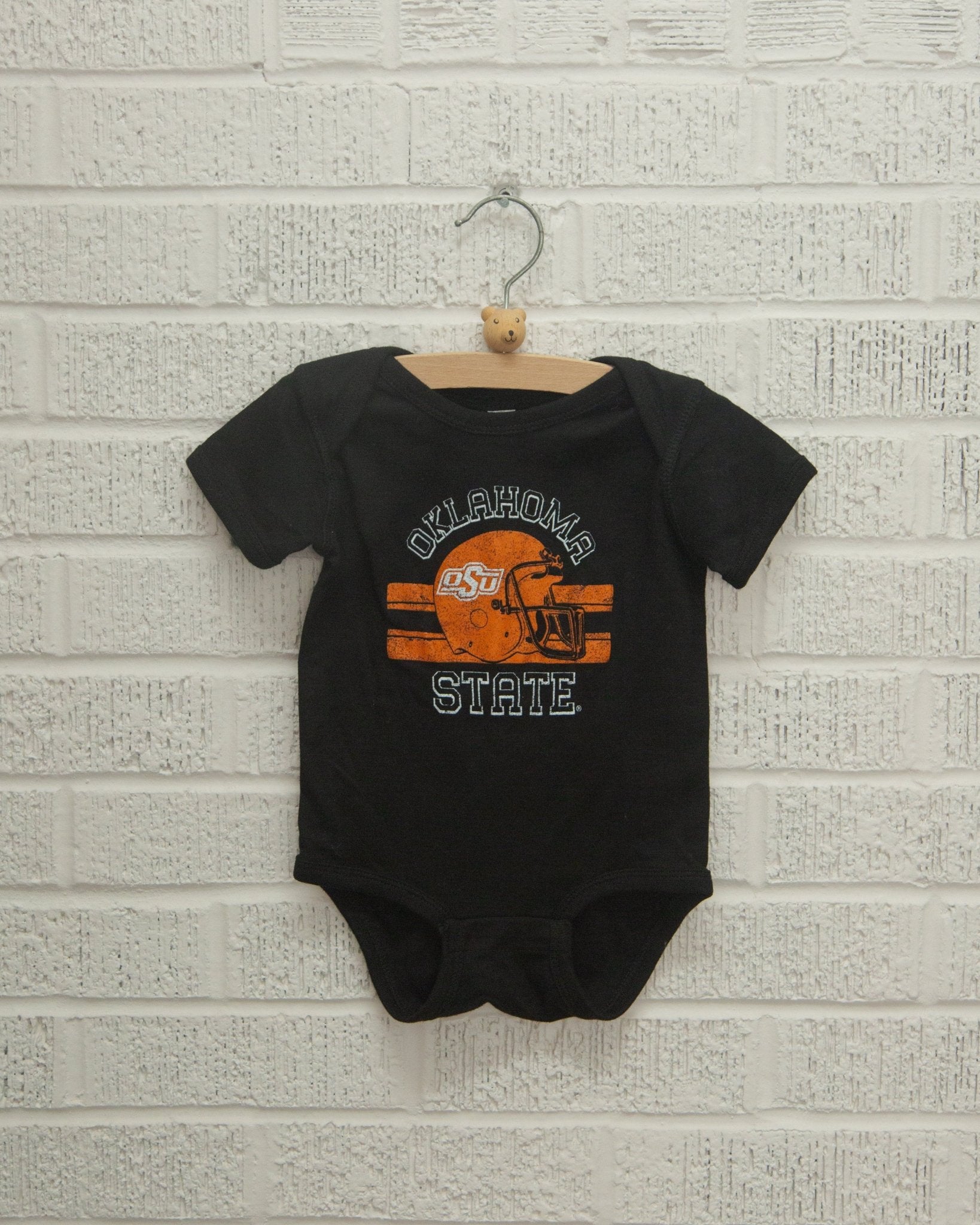Children's OSU Champion Helmet Black Onesie - shoplivylu