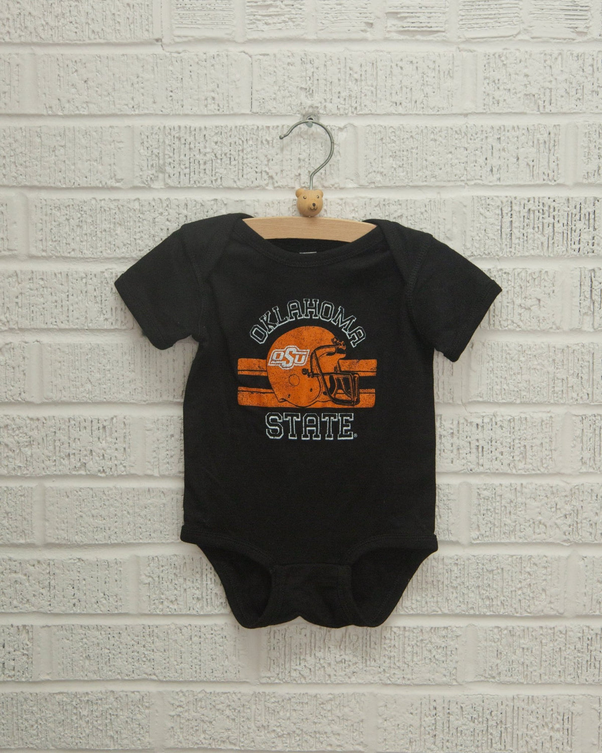 Children's OSU Champion Helmet Black Onesie - shoplivylu