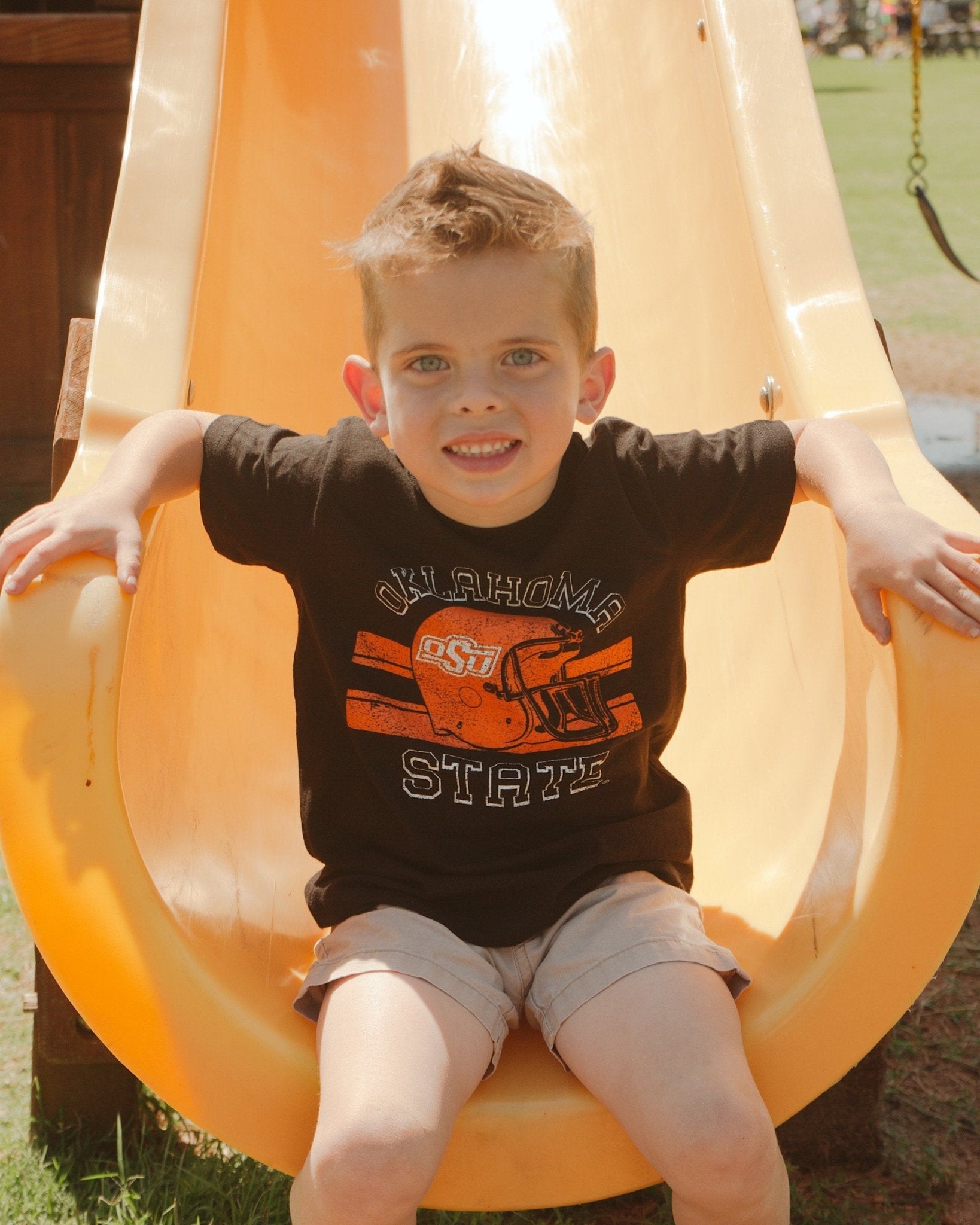 Children's OSU Champion Helmet Black Tee - shoplivylu