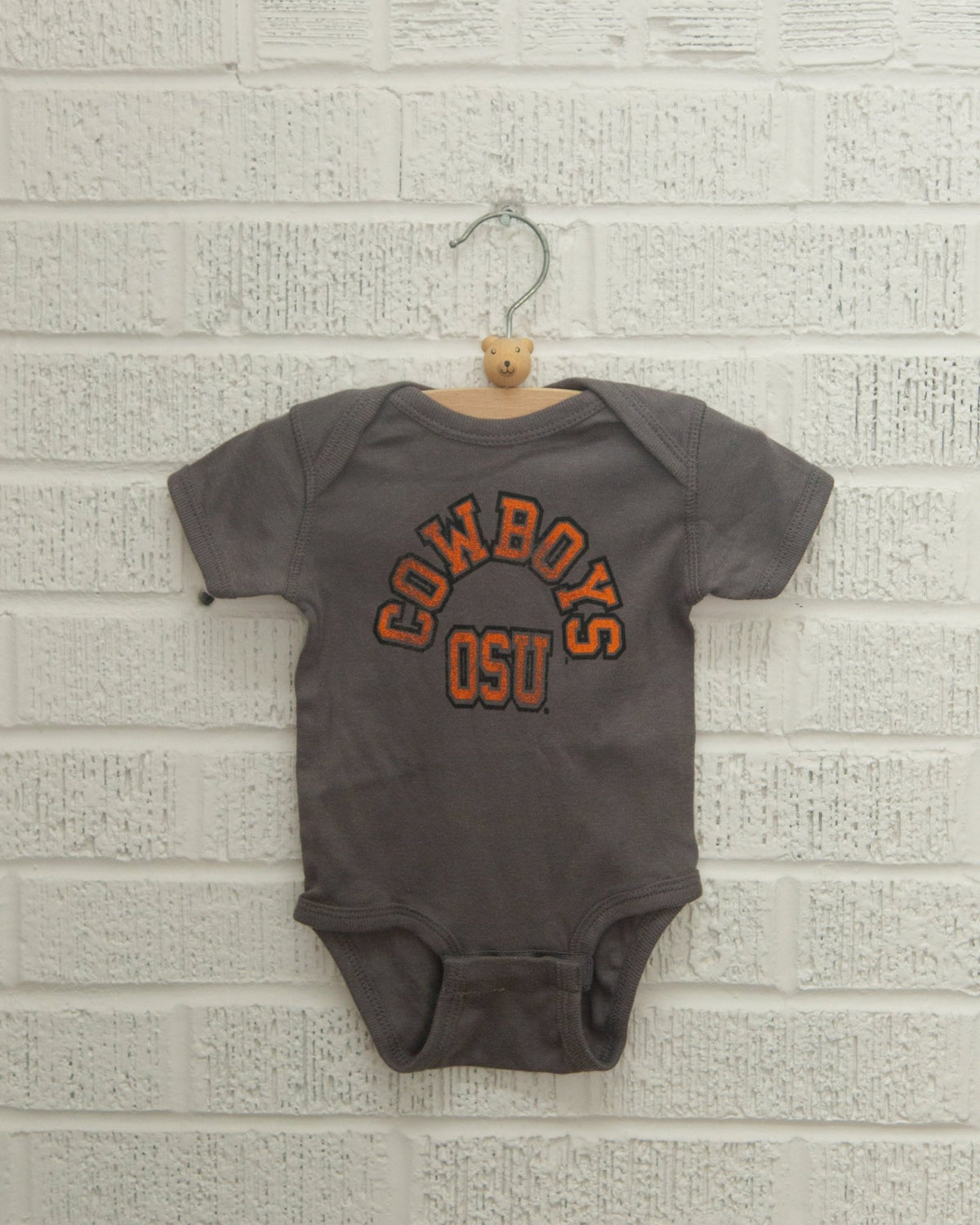 Children's OSU Mega Arch Charcoal Onesie - shoplivylu