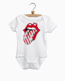 Children's Rolling Stones Candy Cane Lick White Onesie - shoplivylu