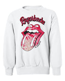 Children's Rolling Stones Razorbacks Tie Dye Lick White Sweatshirt - shoplivylu