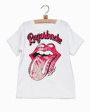 Children's Rolling Stones Razorbacks Tie Dye Lick White Tee - shoplivylu