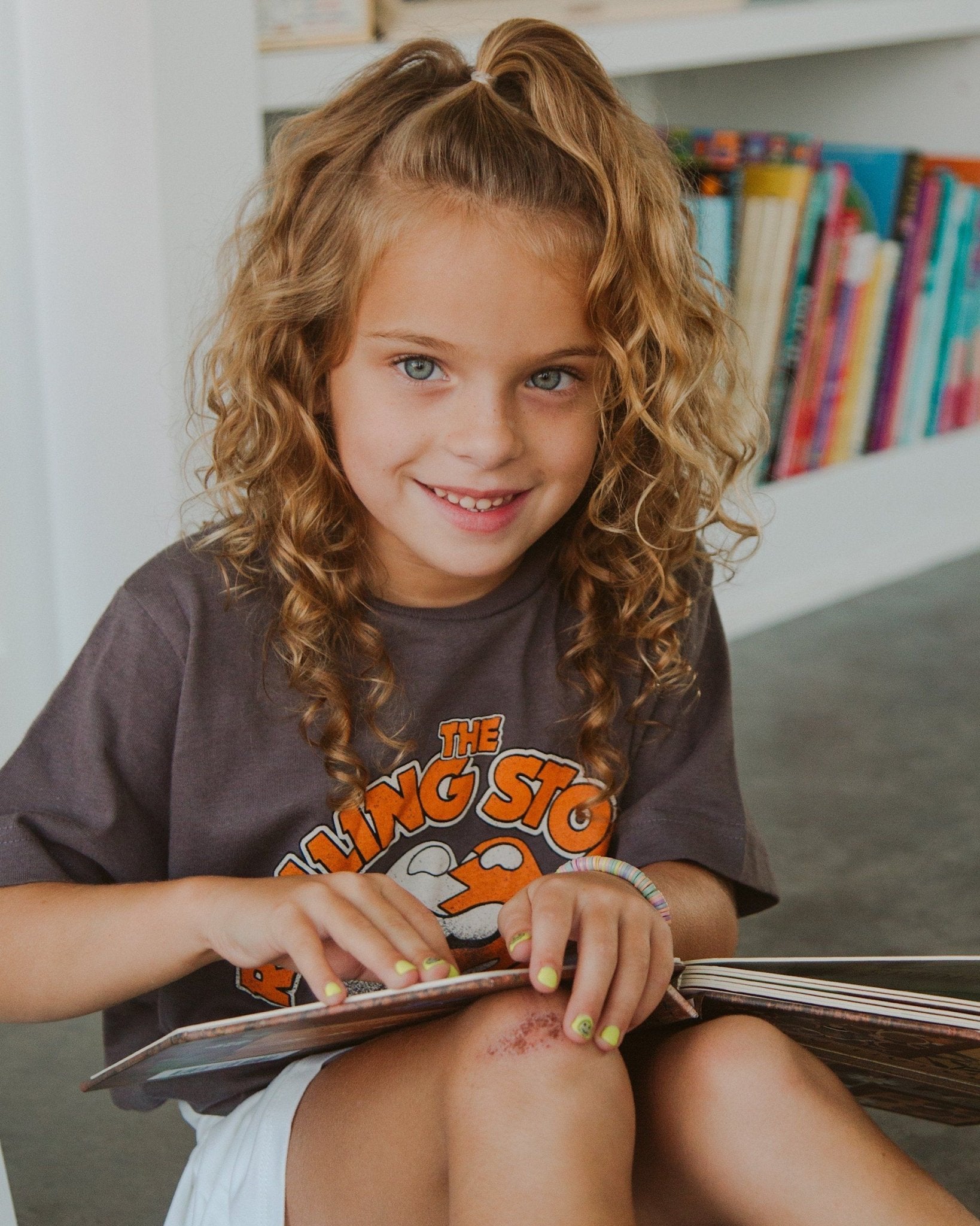Children's Rolling Stones Rock 'Em Vols Charcoal Tee - shoplivylu