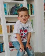 Children's Rolling Stones Texas Flag Multi Lick White Tee - shoplivylu