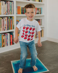 Children's Rolling Stones Texas Flag Multi Lick White Tee - shoplivylu