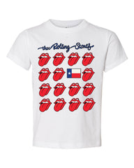 Children's Rolling Stones Texas Flag Multi Lick White Tee - shoplivylu