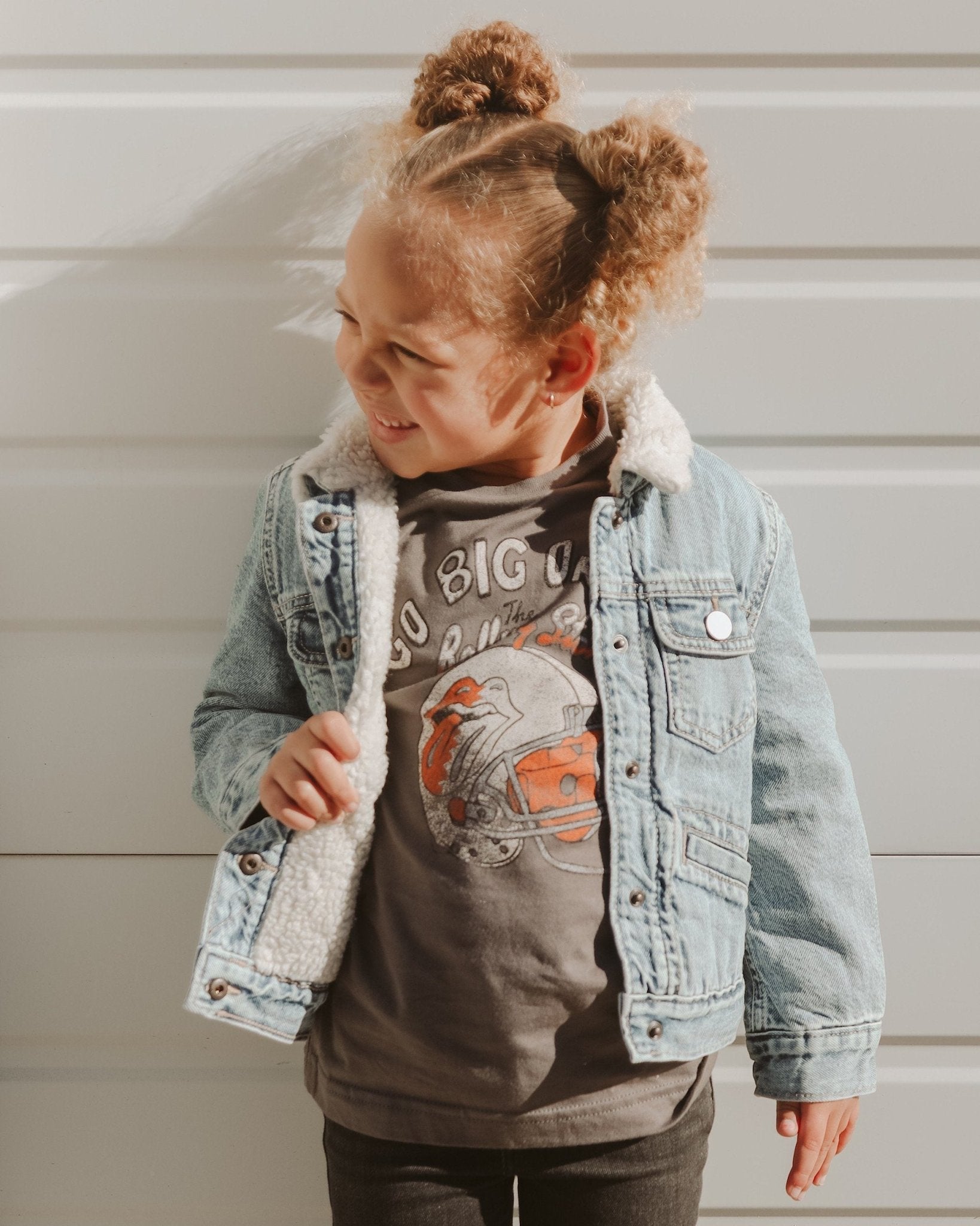 Children's Rolling Stones University of Tennessee Helmet Lick Charcoal Tee - shoplivylu