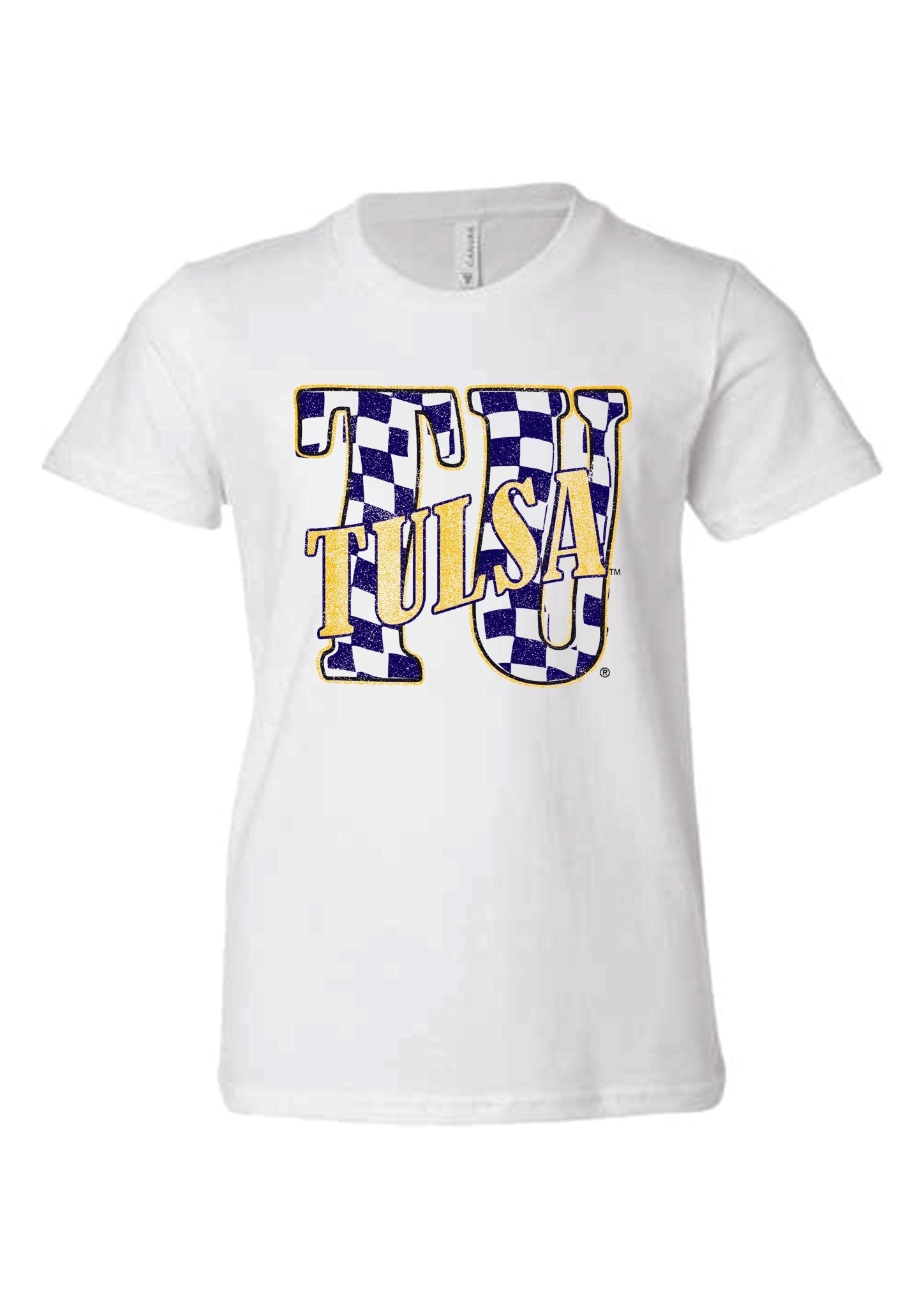 Children's TU Twisted Check White Tee - shoplivylu