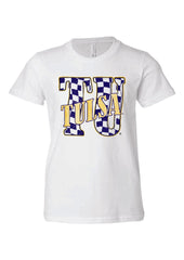Children's TU Twisted Check White Tee - shoplivylu