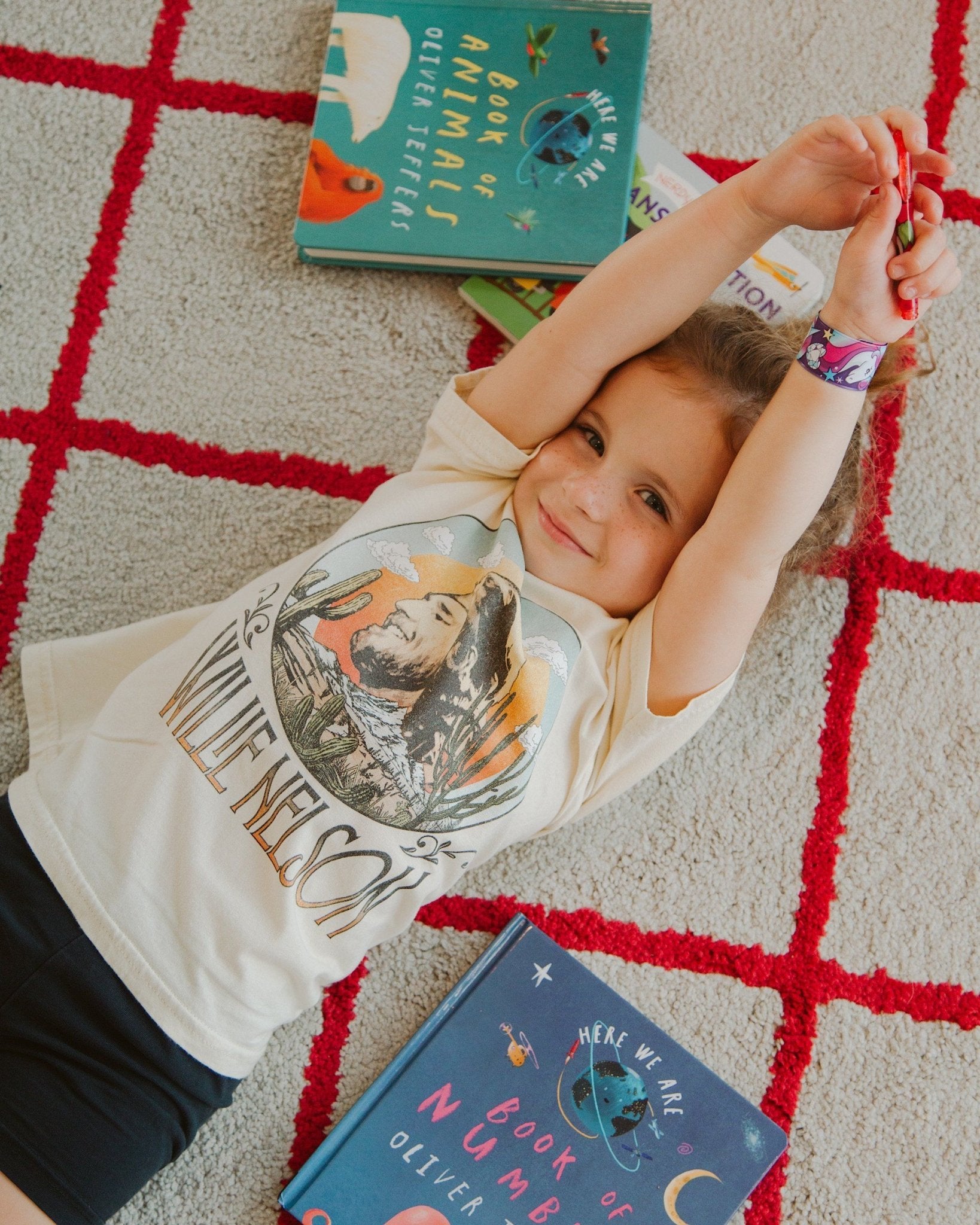 Children's Willie Nelson In the Sky Oatmeal Tee - shoplivylu