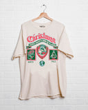 Christmas Patch Off White Thrifted Tee - shoplivylu