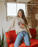Comfortably Numb Sand Thrifted Sweatshirt - shoplivylu