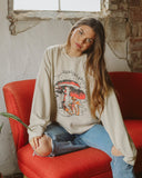 Comfortably Numb Sand Thrifted Sweatshirt - shoplivylu