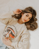 Comfortably Numb Sand Thrifted Sweatshirt - shoplivylu
