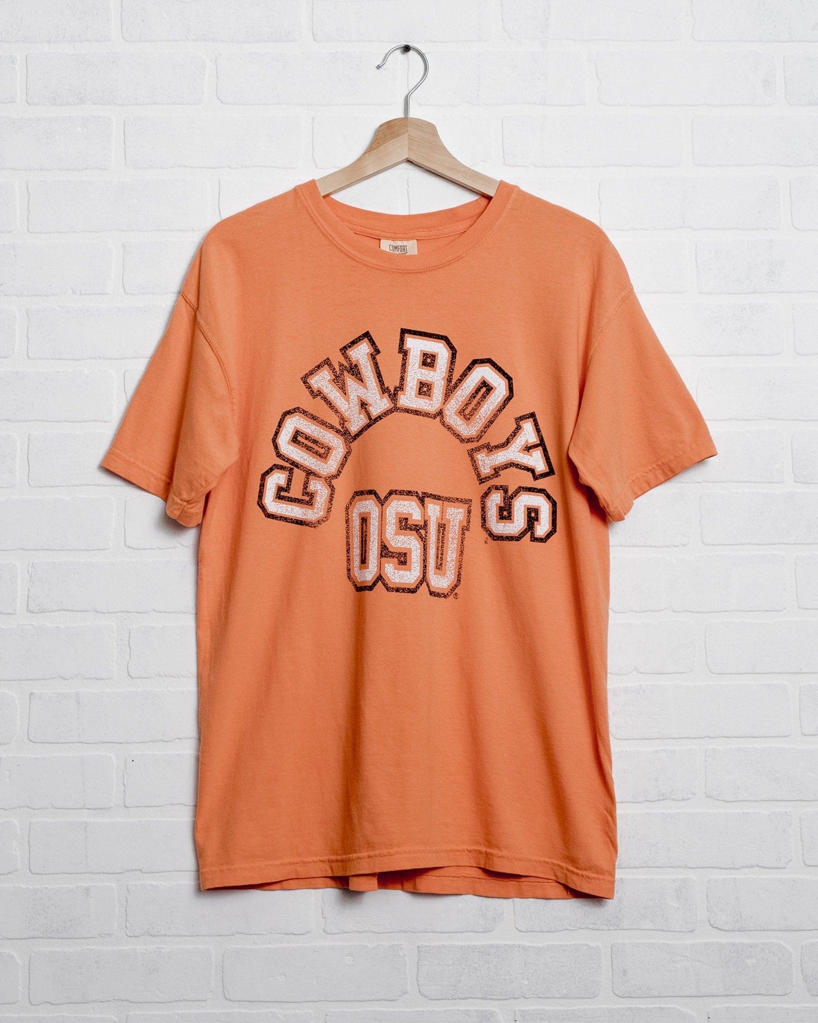 Cowboys Mega Arch Orange Tee - shoplivylu