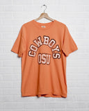 Cowboys Mega Arch Orange Tee - shoplivylu