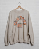 Cowboys Mega Arch Sand Thrifted Sweatshirt - shoplivylu