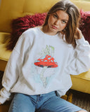 Don't Trip White Thrifted Sweatshirt - shoplivylu