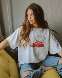 Don't Trip White Thrifted Tee - shoplivylu