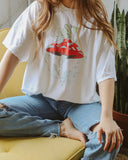 Don't Trip White Thrifted Tee - shoplivylu