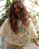 Earth Day Off White Thrifted Tee - shoplivylu