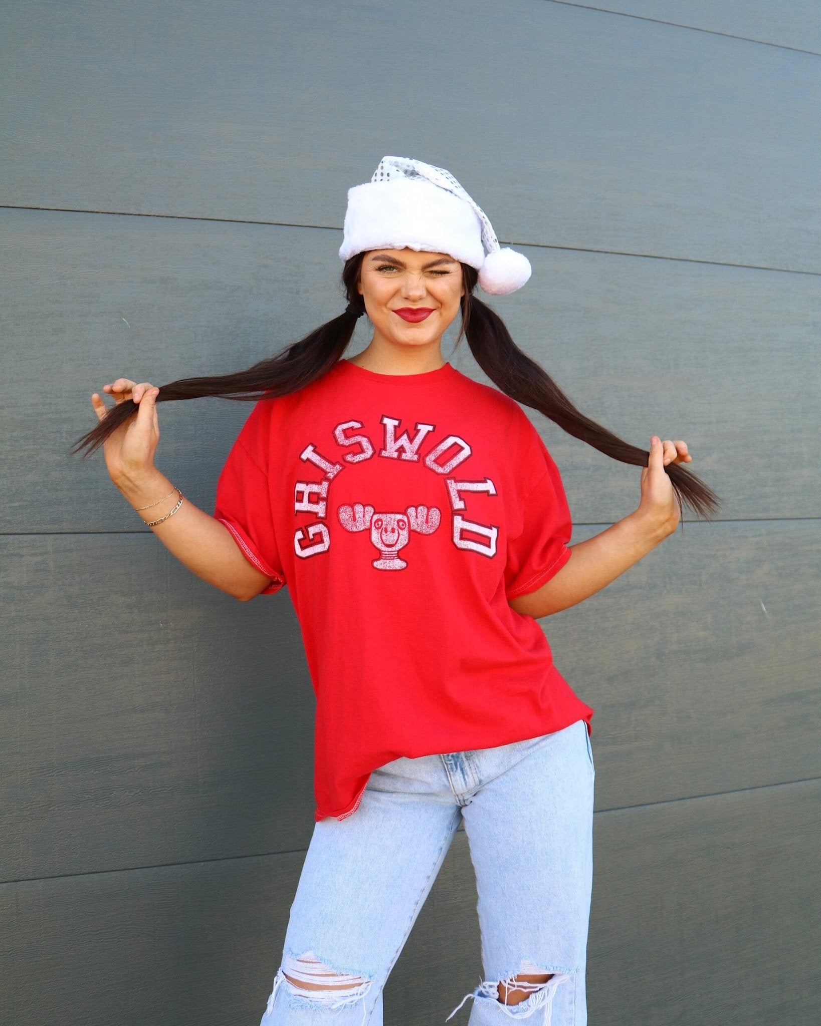 Griswold Red Thrifted Tee - shoplivylu