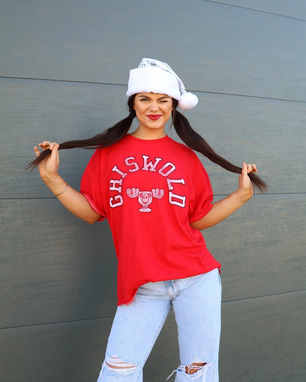 Griswold Red Thrifted Tee - shoplivylu