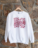 Hogs Twisted Check White Thrifted Sweatshirt - shoplivylu