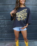 Honky Tonk Angel Black One Size Tee - shoplivylu