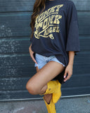 Honky Tonk Angel Black One Size Tee - shoplivylu