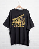 Honky Tonk Angel Black One Size Tee - shoplivylu