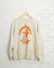 Rolling Stones Rock 'Em Pokes Sand Thrifted Sweatshirt - shoplivylu
